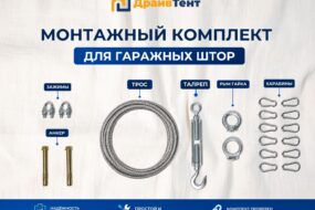 Как закрепить гаражную штору: пошаговый монтаж на трос